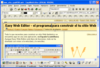 programa sitio Web